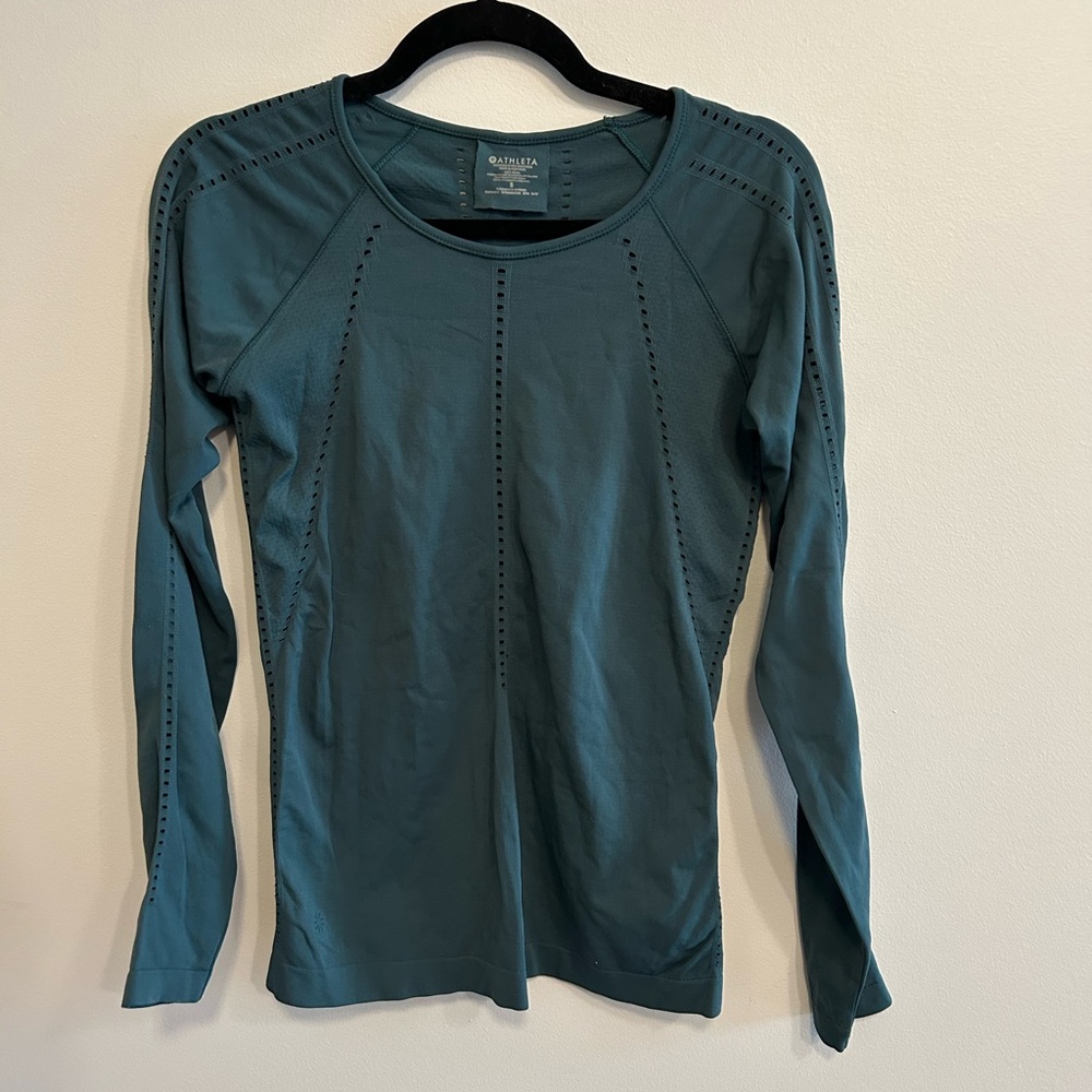 Athleta Teal Long Sleeve Top